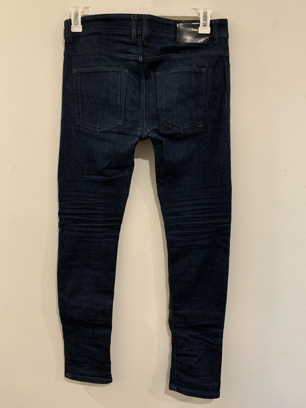 Diesel Black Gold vintage Diesel blue repaired leather skinny denim Size US 29 - 6 Thumbnail