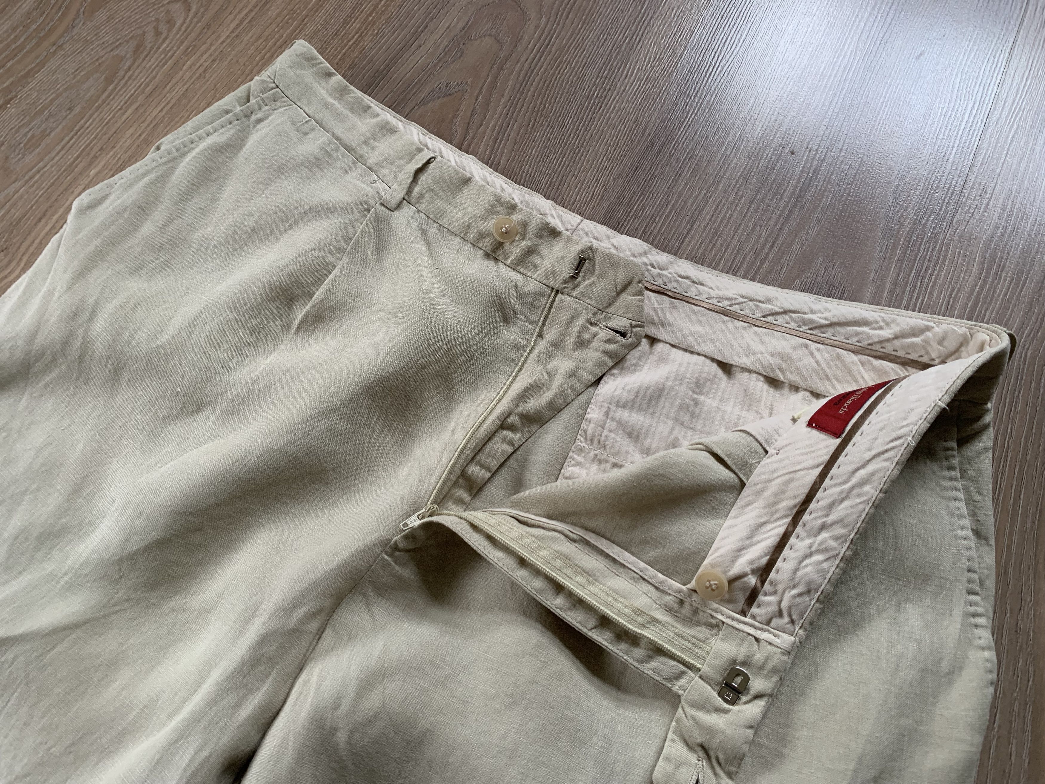 Luigi Bianchi × Vintage Luigi Bianchi Mantova Vintage Linen Casual Pants Size US 38 / EU 54 - 5 Thumbnail