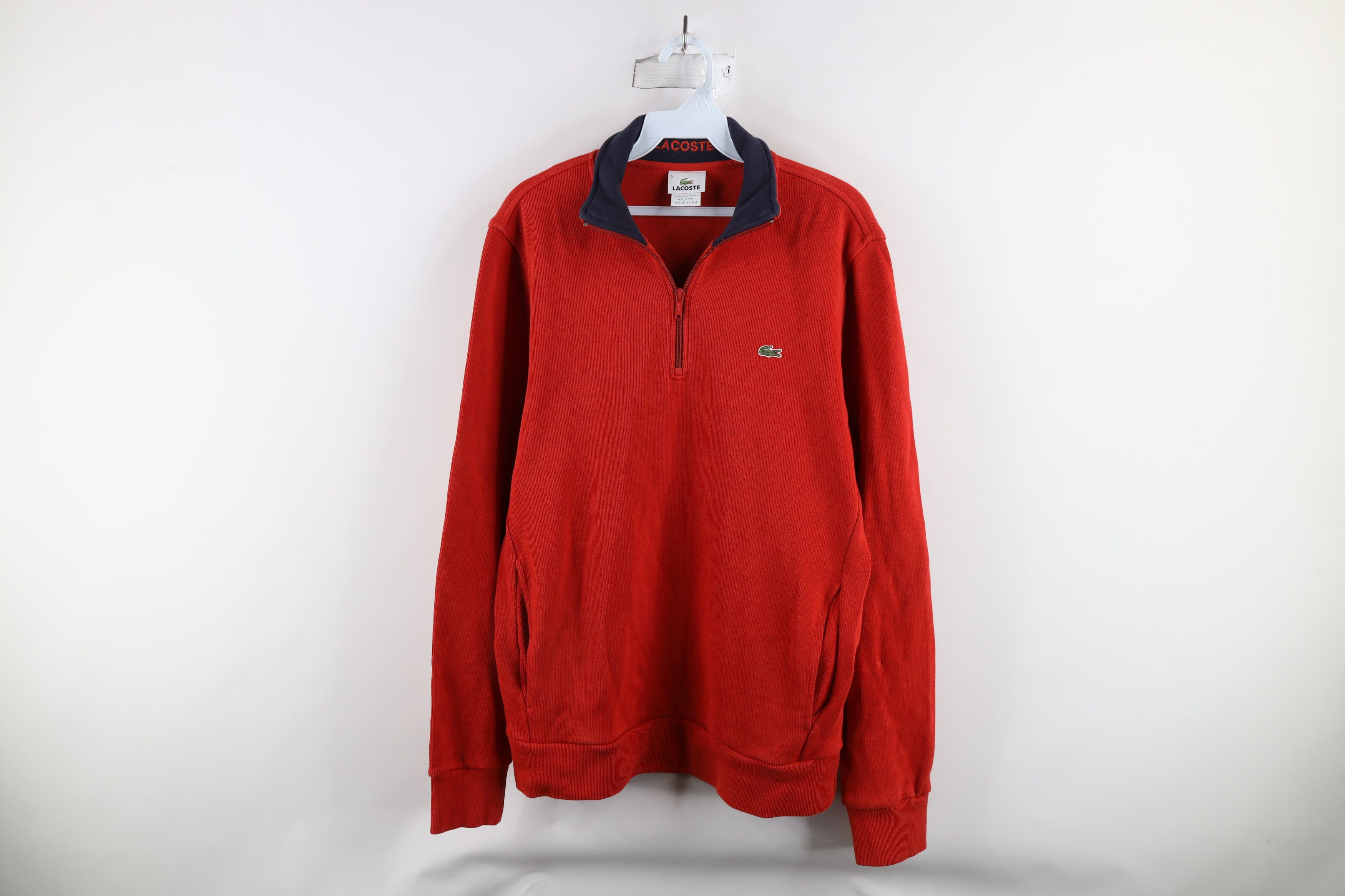 Lacoste Lacoste Croc Logo Ribbed Knit Half Zip Pullover Sweater Size US S / EU 44-46 / 1 - 1 Thumbnail
