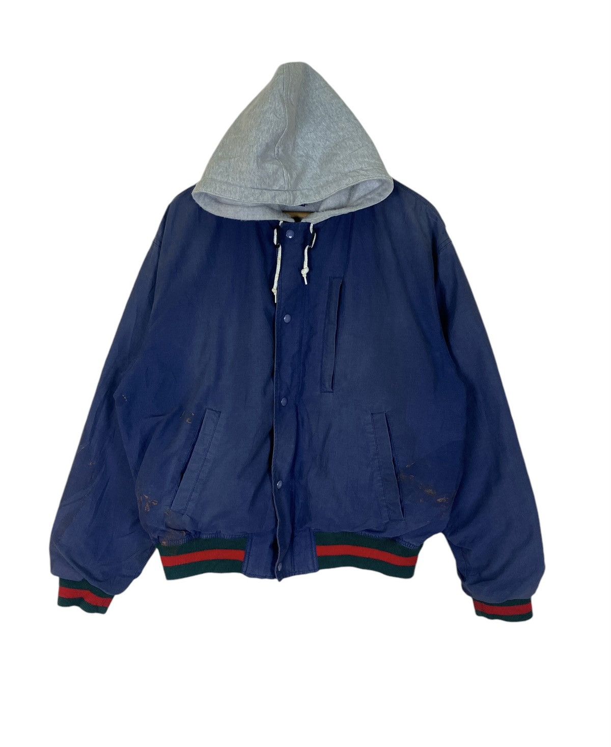 Polo Ralph Lauren × Vintage Vintage 1991 Polo Ralph Lauren Button Up Bomber Hoodie Size US L / EU 52-54 / 3 - 1 Thumbnail