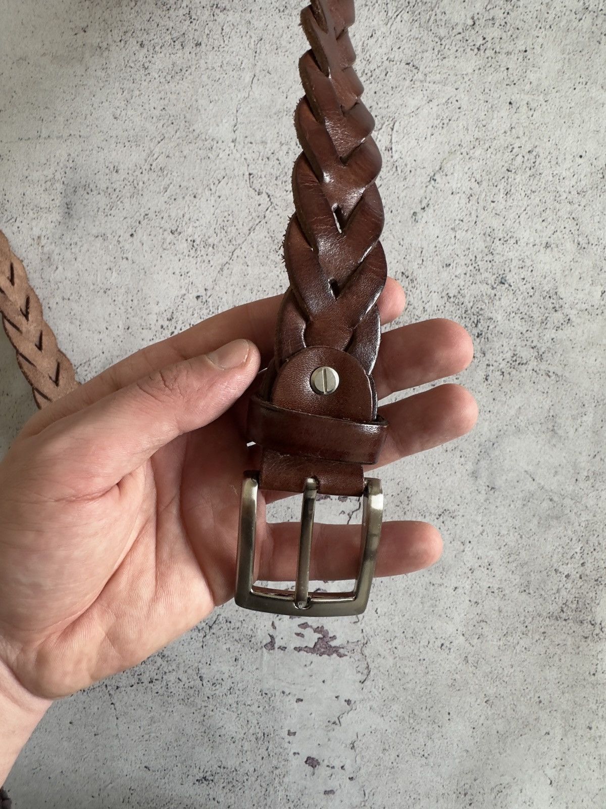 Vintage Real Leather Belt Made in Italy Size ONE SIZE - 3 Thumbnail