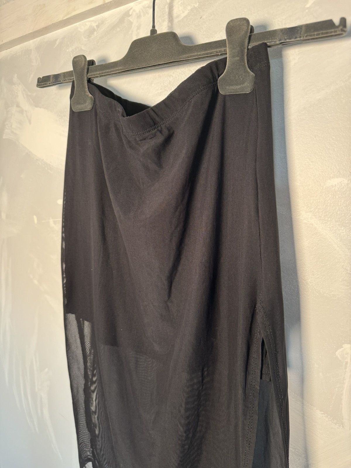 Other Revamped Black Vampire Rick Owen's Inspired Dress Mesh Size 30" / US 8 / IT 44 - 3 Thumbnail