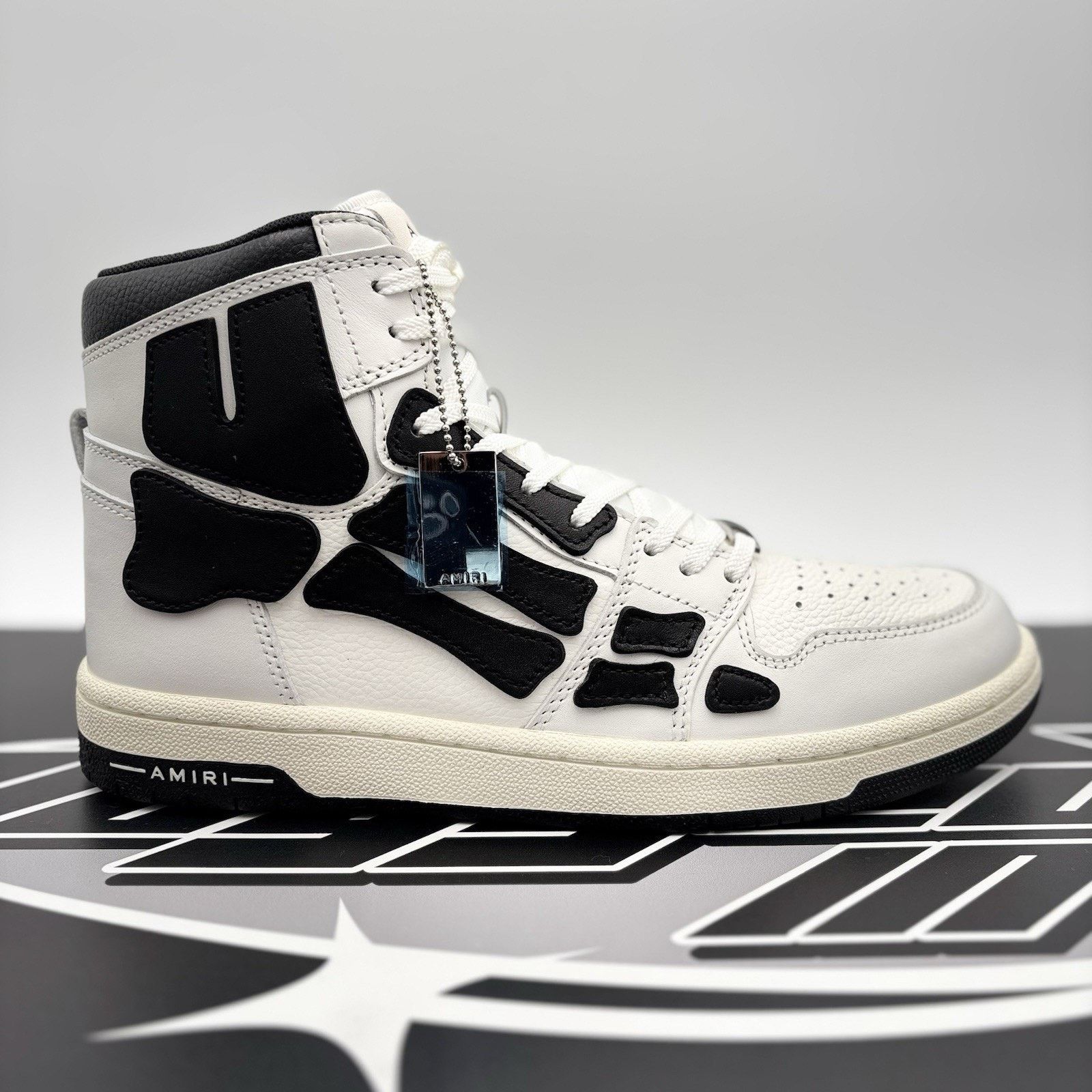 Amiri Amiri Skel High Top Sneakers ' Black, White ' | NEW! Size US 9 / EU 42 - 2 Thumbnail