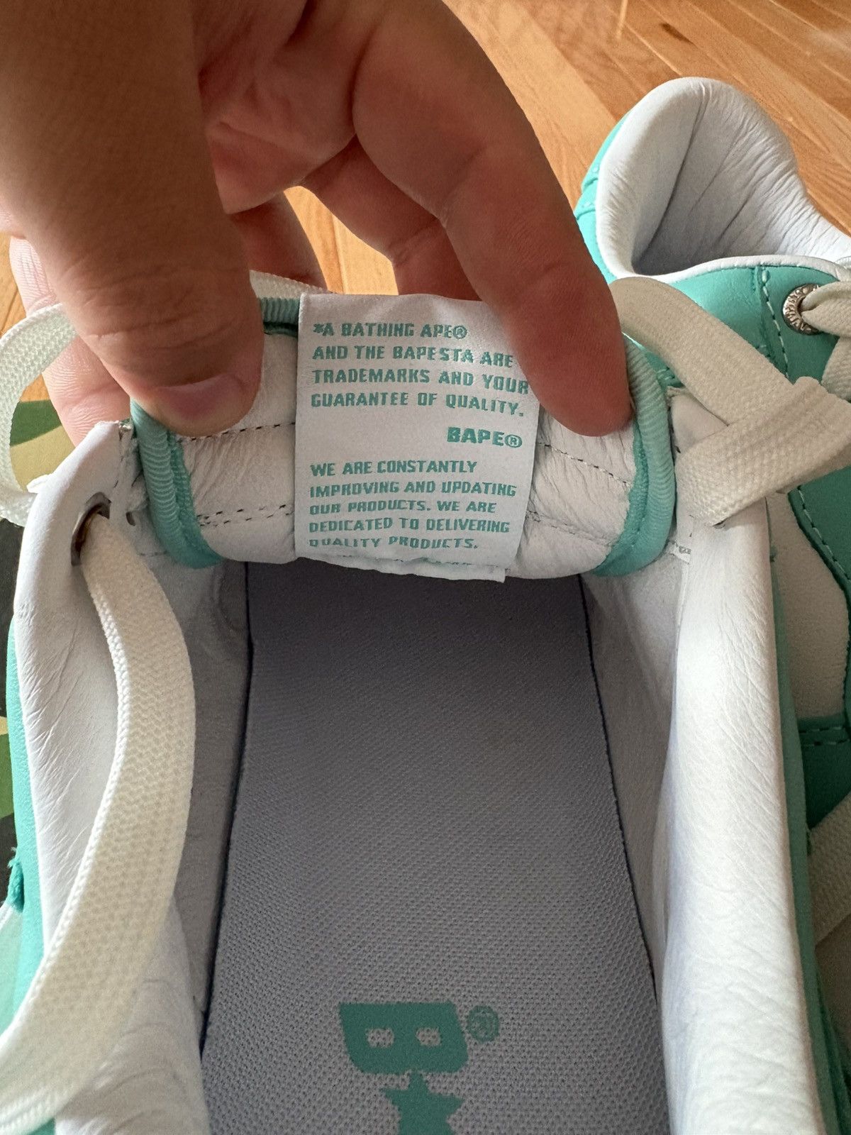 Comme des Garcons STEAL! BAPE STA FS-001 Low in 'White Turquoise' Size US 9 / EU 42 - 8 Thumbnail