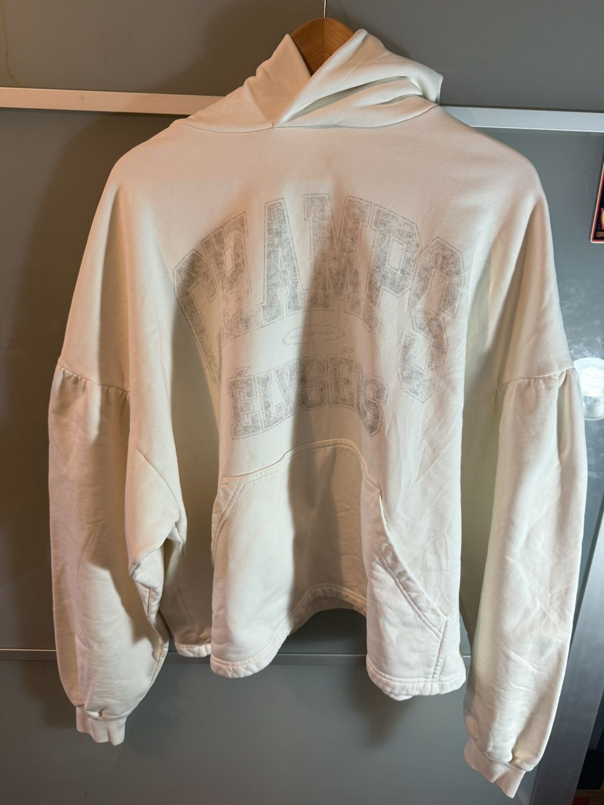 Balenciaga Balenciaga CHAMPS ELYSESS Cropped Pullover Hoodie Size 1 Size US S / EU 44-46 / 1 - 1 Thumbnail