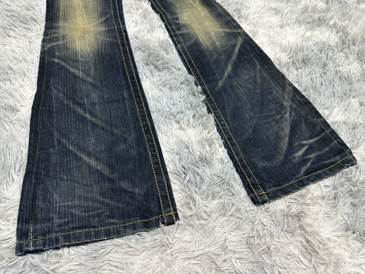 Tornado Mart 🔥Sick Y2K Lolita Exotic Vintage Denim Mud Wash Flared Zipper Size US 28 / EU 44 - 10 Thumbnail