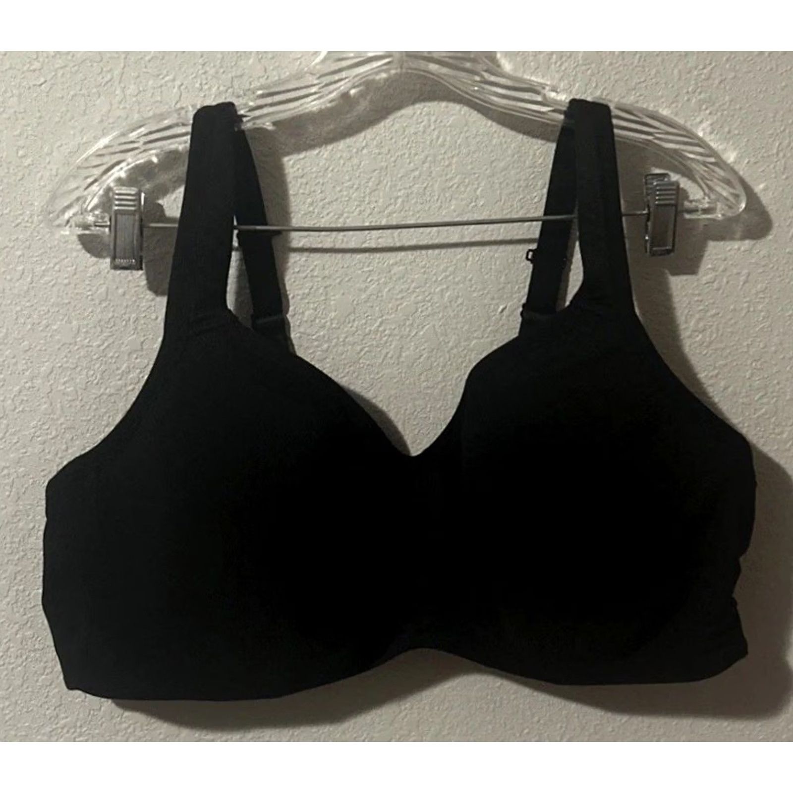 Torrid Torrid Bra Sports Bra 46D Black Adjustable Convertible Back Hook Racerback Plus Womens Underwired Nylon/Spandex Activewear EUC Size ONE SIZE - 2 Thumbnail