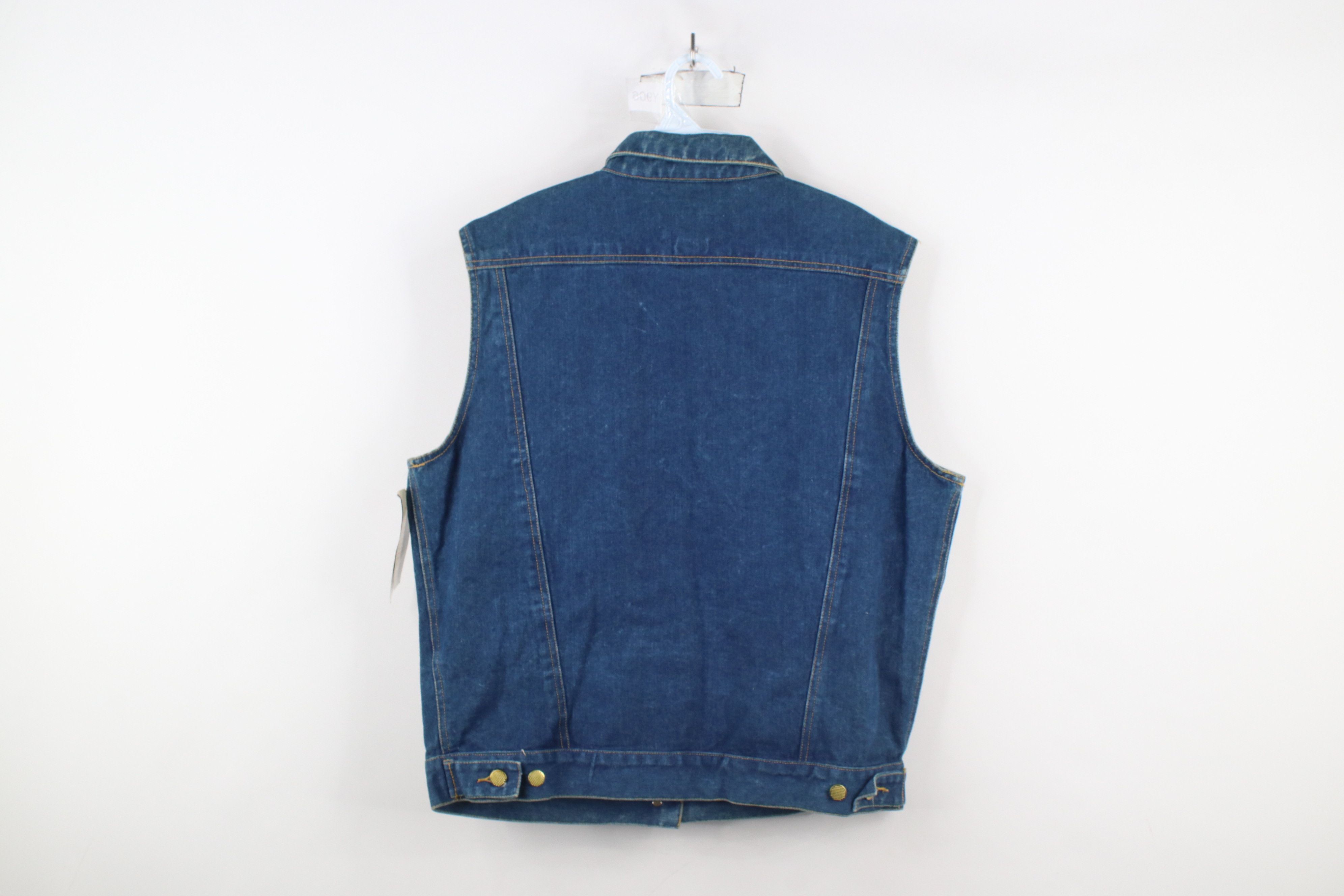 Vintage Deadstock Vintage 90s Streetwear Sleeveless Denim Vest Size L / US 10 / IT 46 - 13 Thumbnail