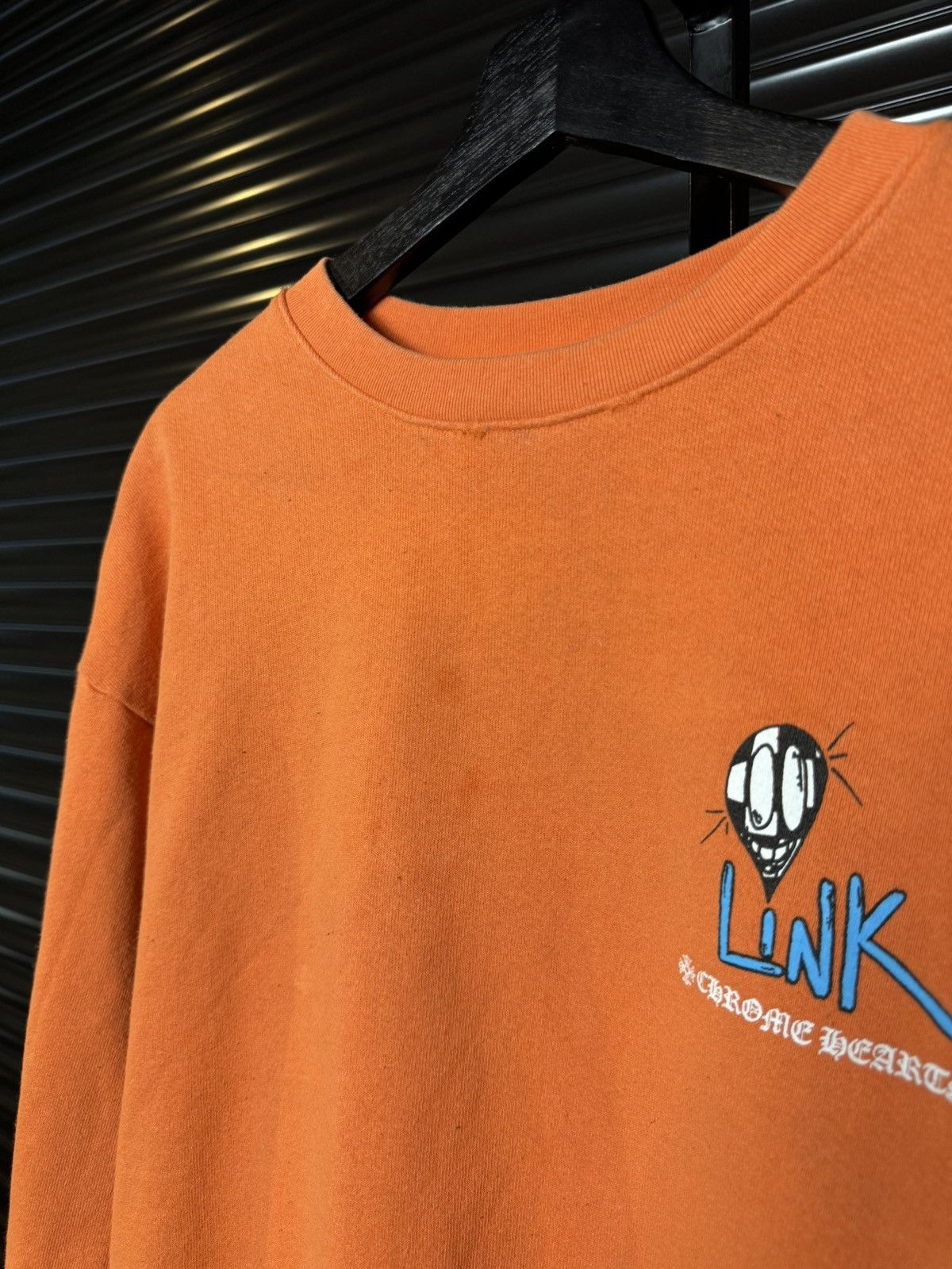 Chrome Hearts Matty Boy Link Build Orange Crewneck - Large