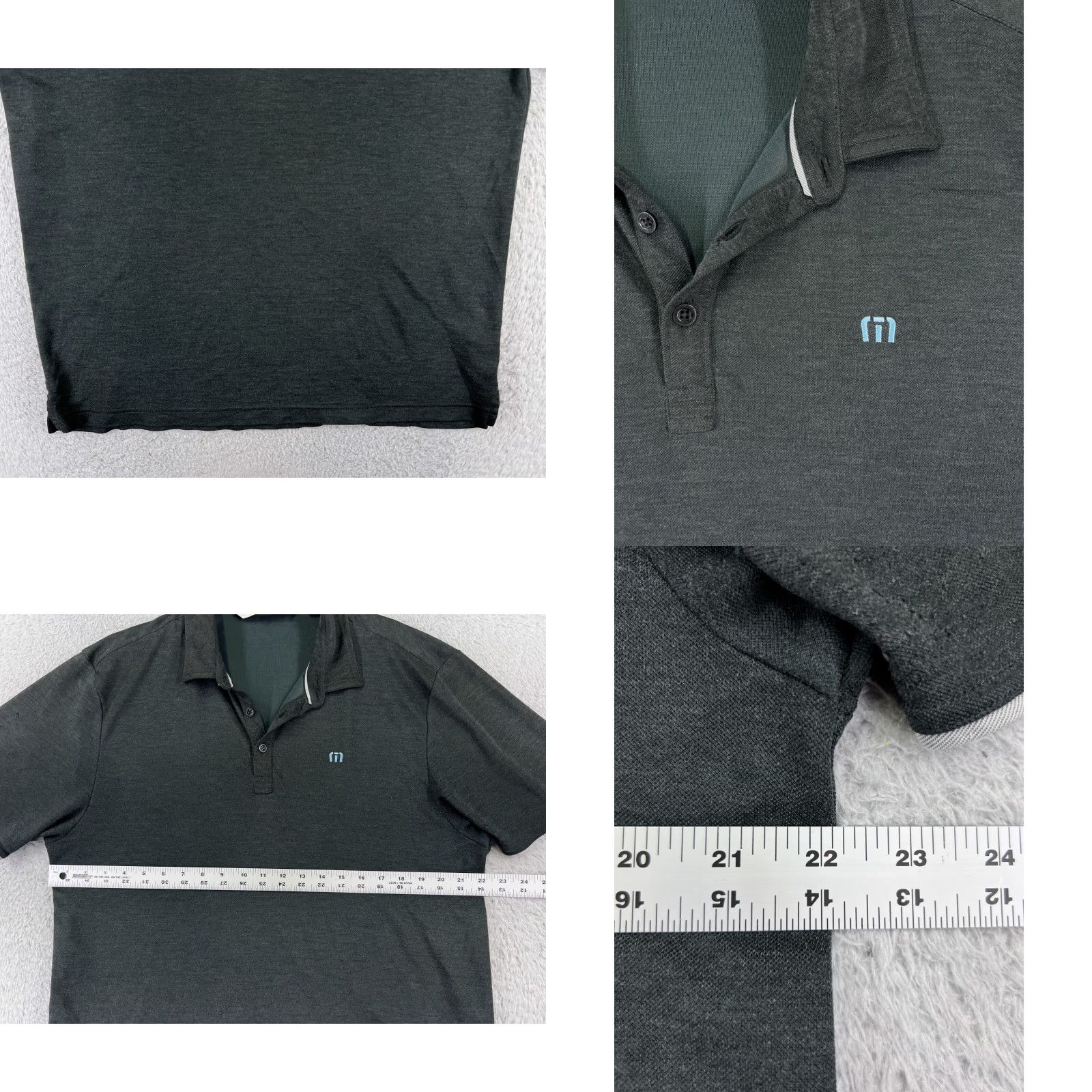 TravisMathew Travis Mathew Polo Shirt Mens L Gray Solid Golf Knit Outdoor Poly Shirt Polo Golf Mens L Gray Solid Size US L / EU 52-54 / 3 - 8 Thumbnail