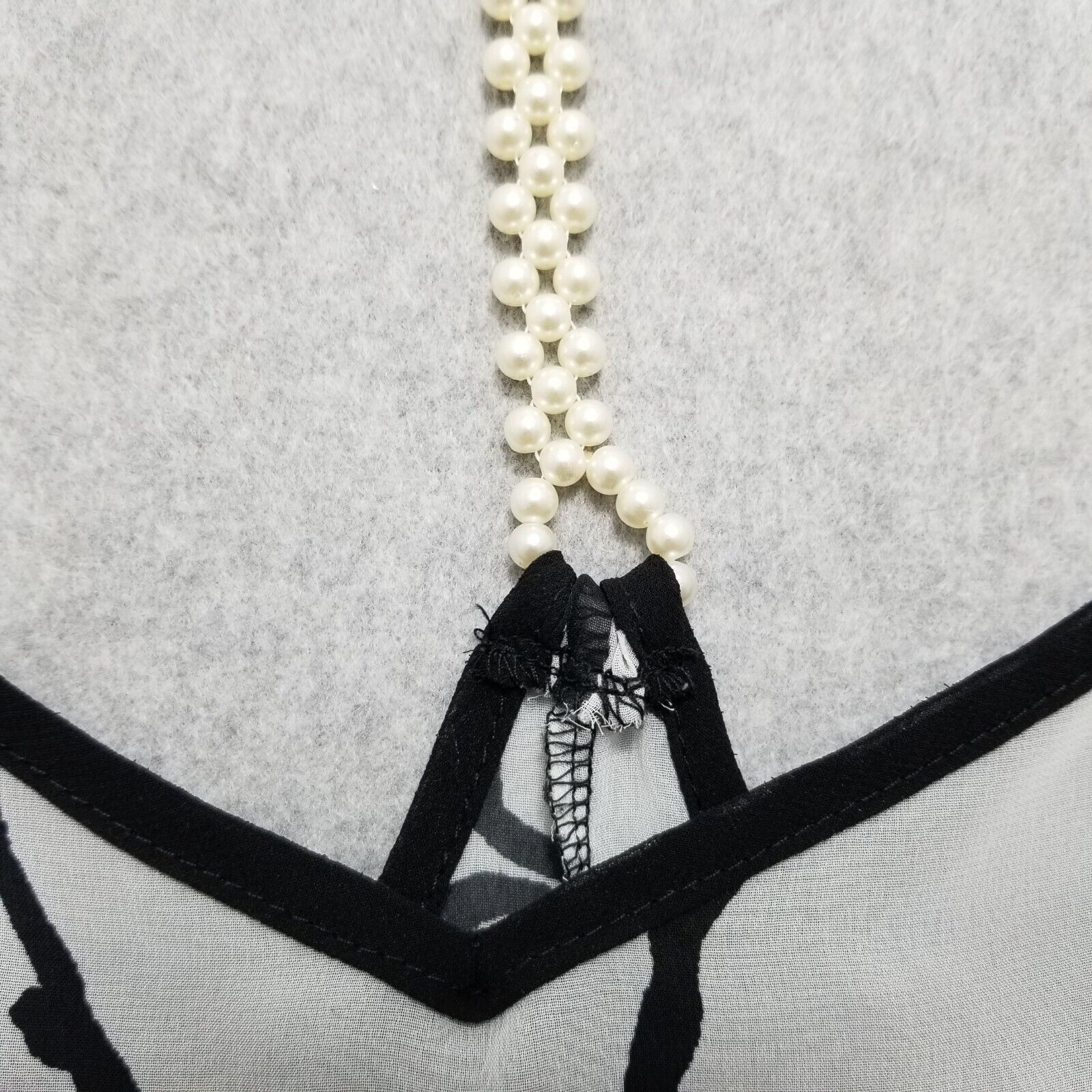 Other Joompy Top Womens Large Ivory Floral Stone Strap Lightweight Size L / US 10 / IT 46 - 4 Thumbnail