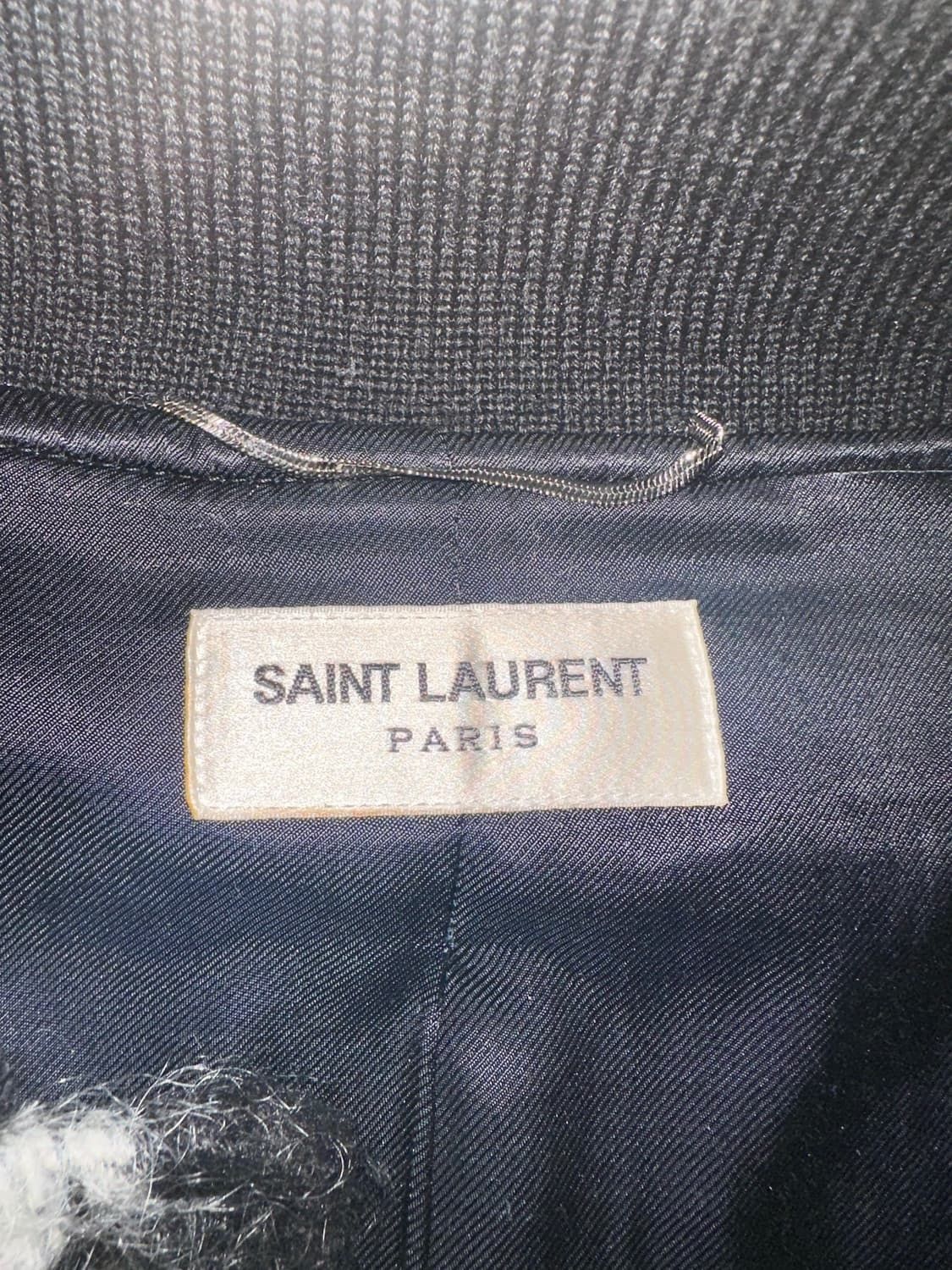 Saint Laurent Paris Saint Laurent Paris 14FW Hound Tooth Leather Arm Teddy JKT Size US M / EU 48-50 / 2 - 2 Thumbnail