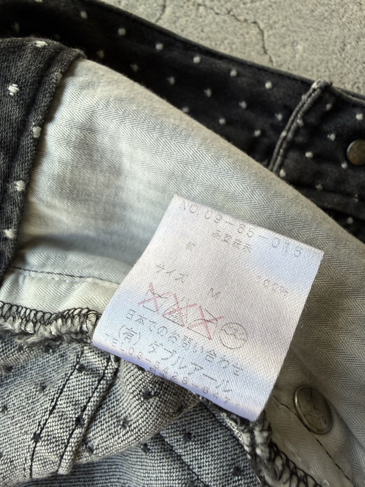 Kim Jones 2000s KIM JONES Dark Gray Embroidered Strap Denim Pants Size US 30 / EU 46 - 11 Thumbnail