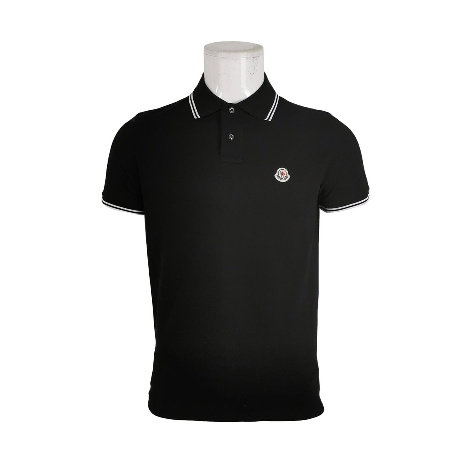 Moncler Moncler S Black Contrast Collar Logo Polo Size US S / EU 44-46 / 1 - 1 Thumbnail