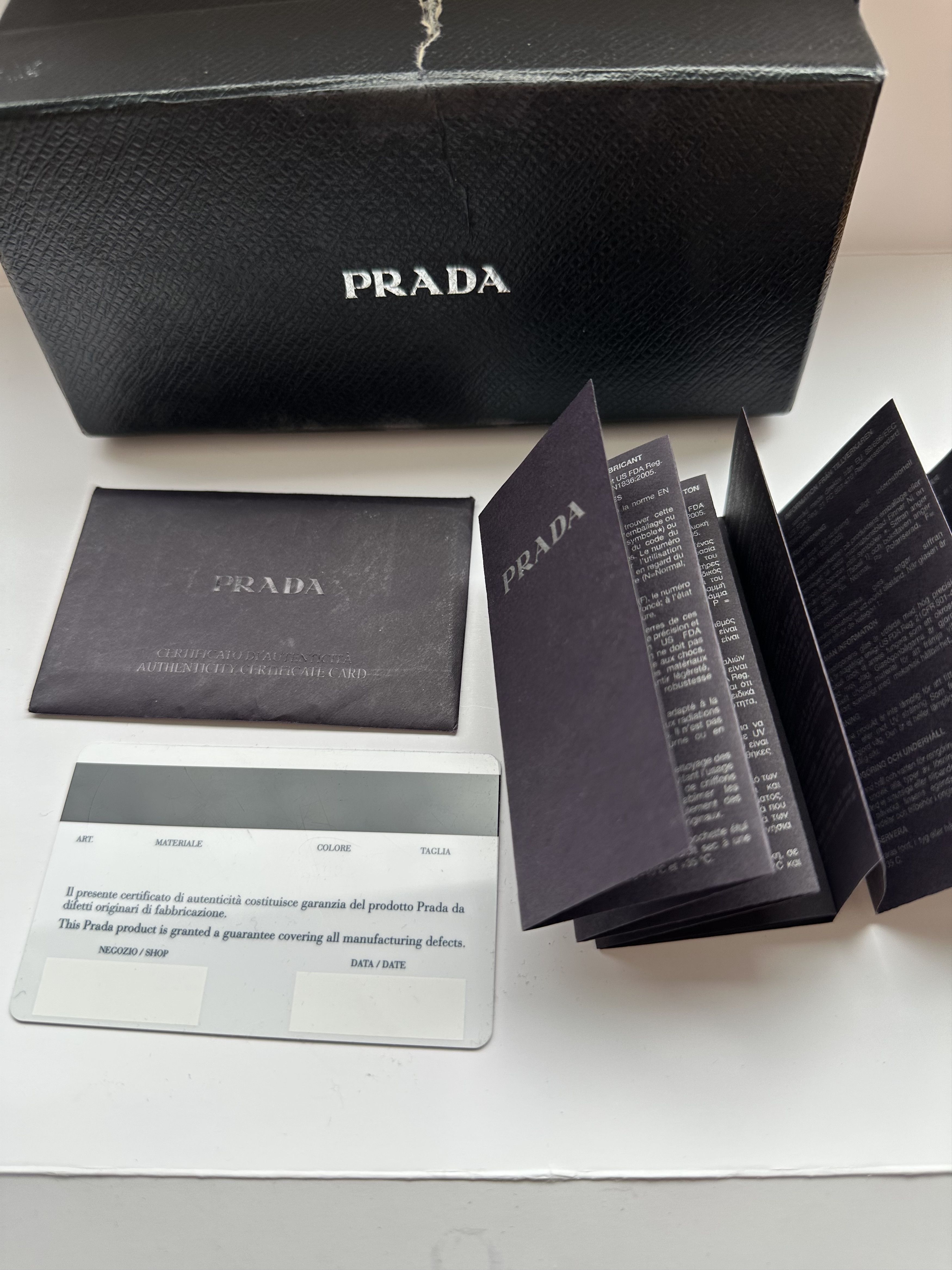 Prada Prada Brown/Black SPR01L Silver Tab Unisex Sunglasses Size ONE SIZE - 13 Thumbnail