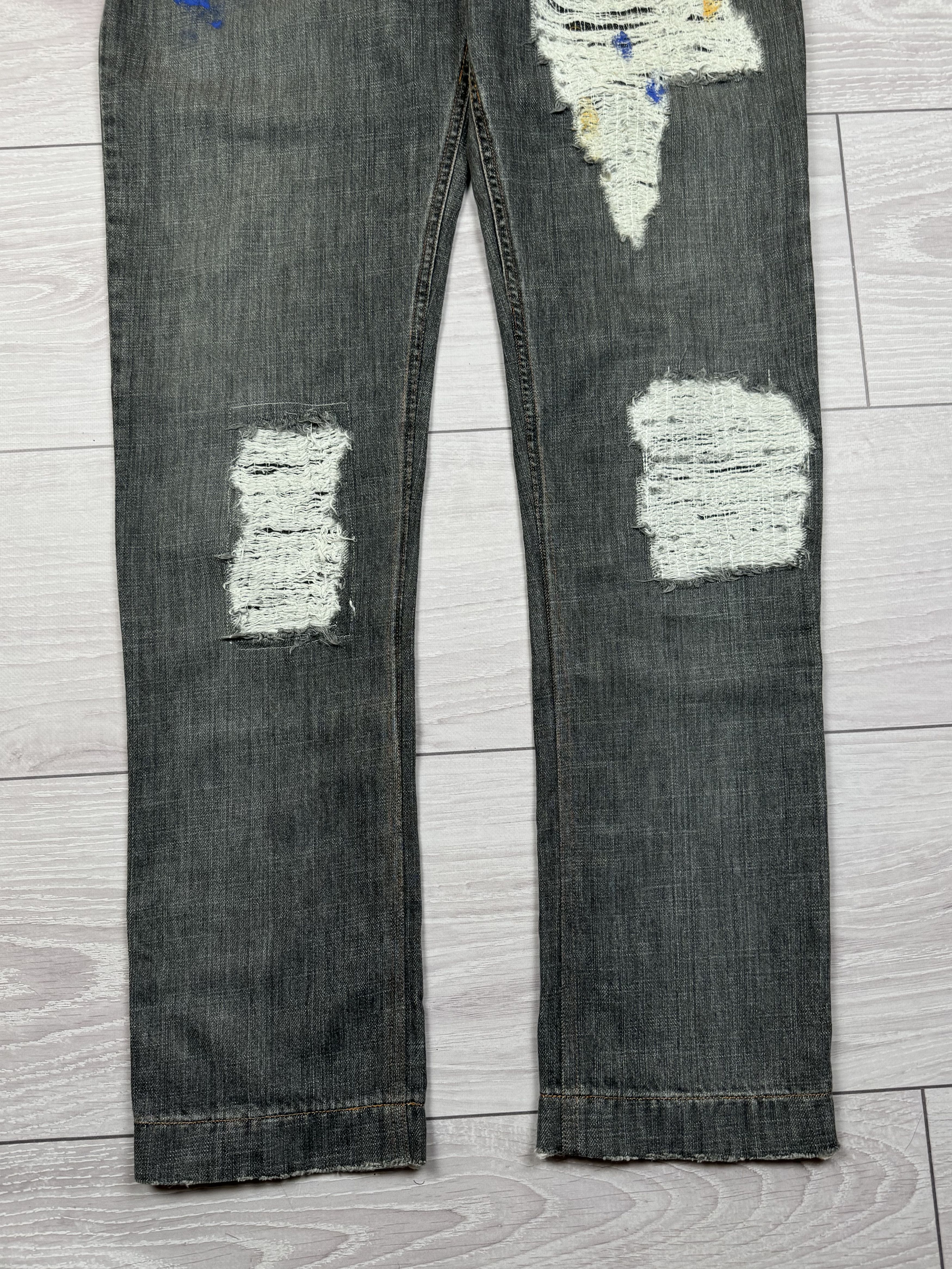 Dolce & Gabbana Dolce & Gabbana printed distressed denim jeans Size US 33 - 4 Thumbnail