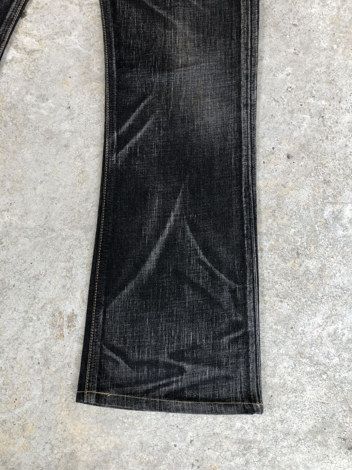 If Six Was Nine Edwin 503 Flared Distressed Jeans Whiskered Size US 30 / EU 46 - 7 Thumbnail