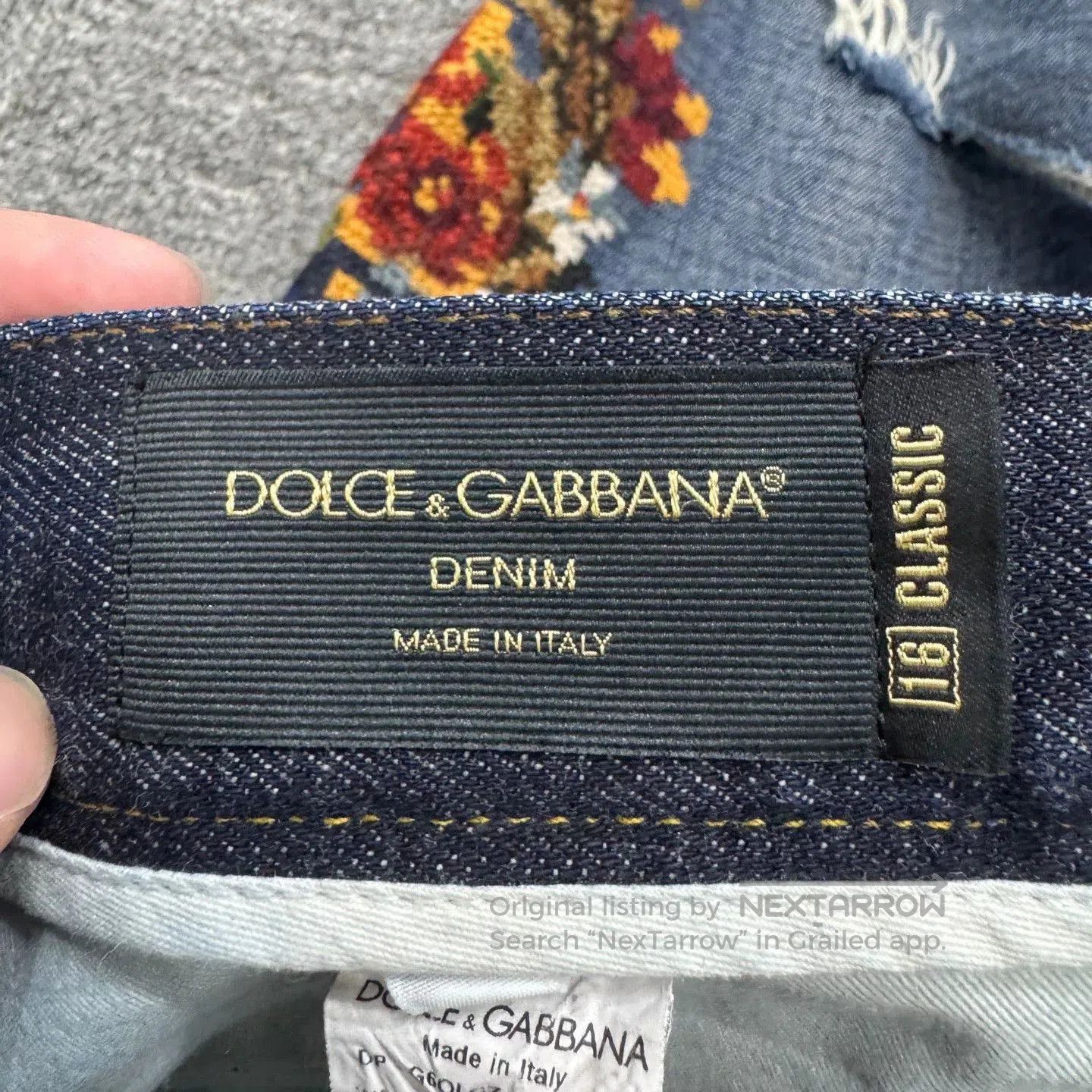 Dolce & Gabbana embroidered vintage denim jeans. Size 41" - 5 Thumbnail
