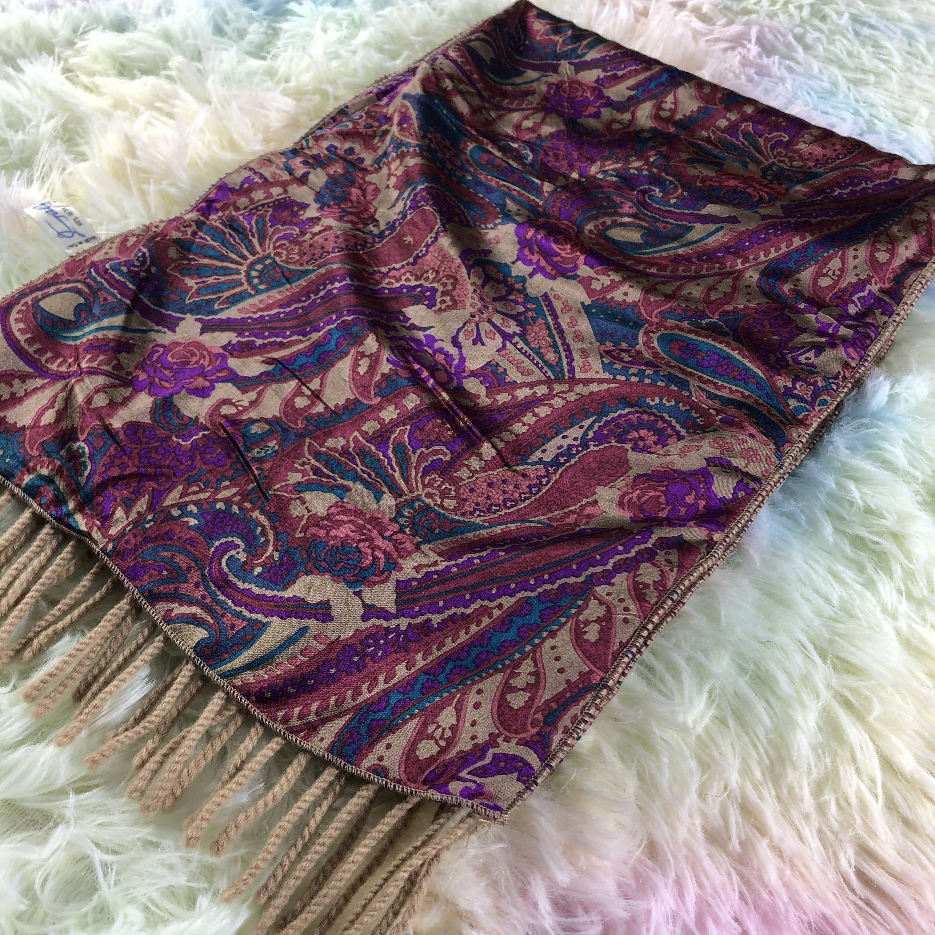 Vintage Paisley Scarf / Muffler / Neckwear - KM90 Size ONE SIZE - 3 Thumbnail