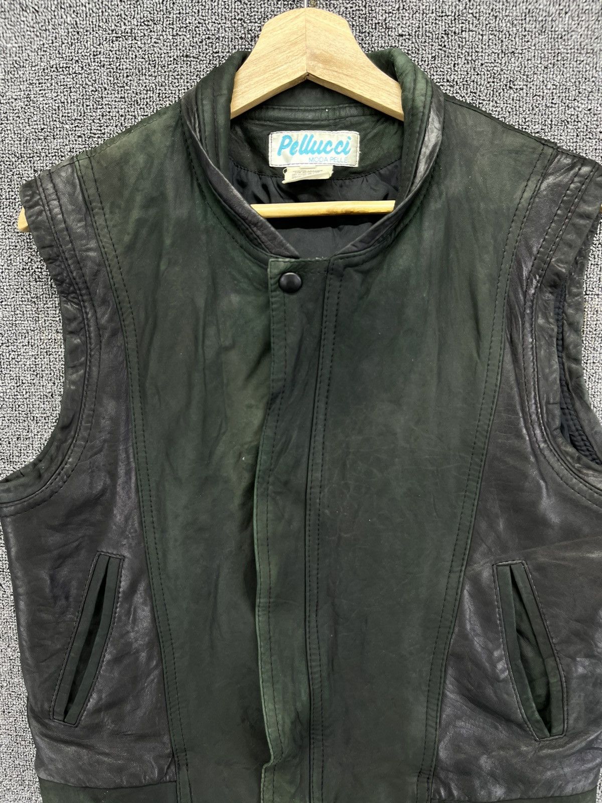 Leather Vintage Pellucci Leather Vest Size US S / EU 44-46 / 1 - 2 Thumbnail