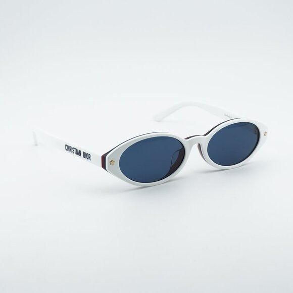 Dior Dior DIORPACIFIC R1F 50B0 Sunglasses White Oval Frame Size ONE SIZE - 7 Thumbnail