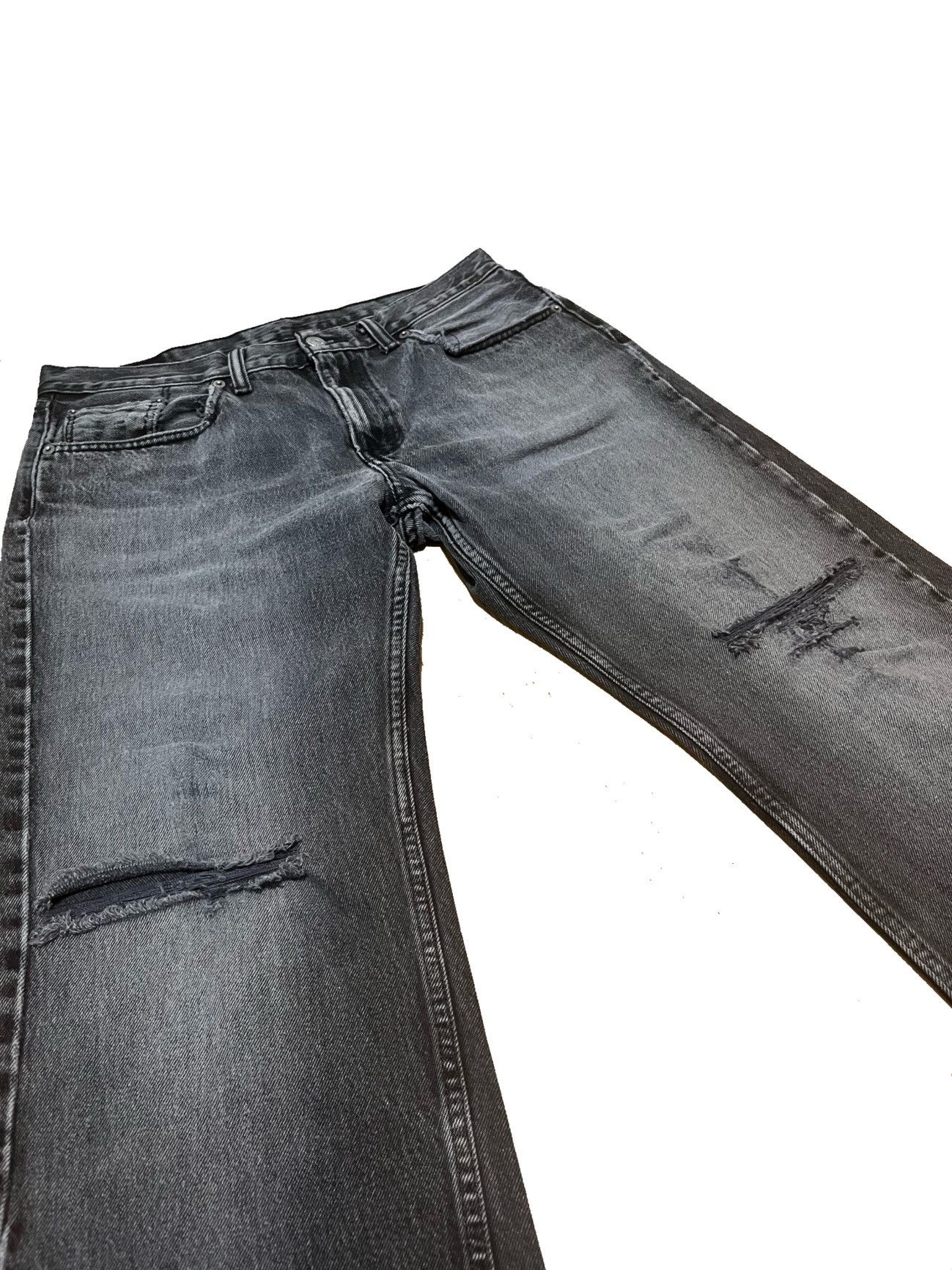 If Six Was Nine Y2K Distressed Jeans IfSixWasNine x Balenciaga Inspired Size US 33 - 3 Thumbnail