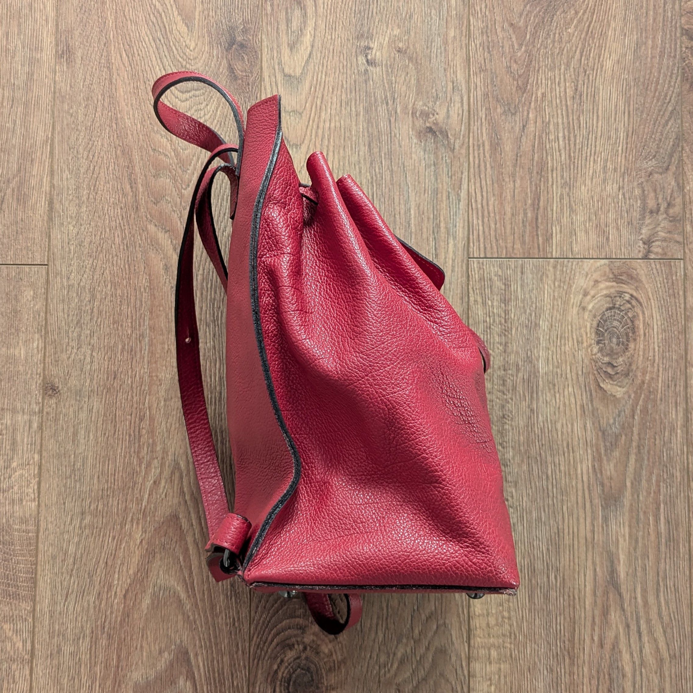 Baldinini Baldinini Trend Leather Backpack Red Made In Italy Rukzak Size ONE SIZE - 18 Thumbnail