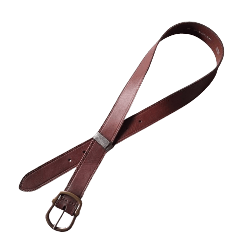Cowboy Equipment 🐎 Solid brass garrison stitching leather belt Size ONE SIZE - 1 Thumbnail