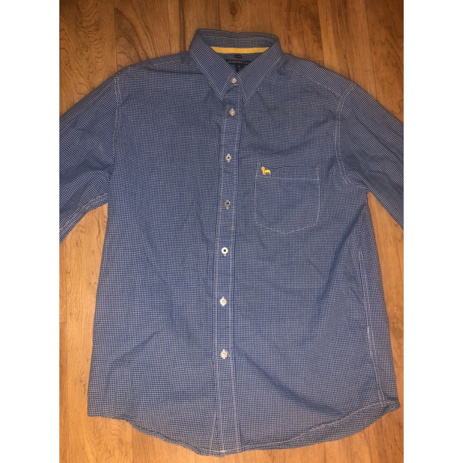 Vintage Aéropostale Shirt Slim Fit Men M Plaid Button-Up Long Sleeve Blue Casual Formal 90s Preppy Designer Carriage? Size US M / EU 48-50 / 2 - 5 Thumbnail