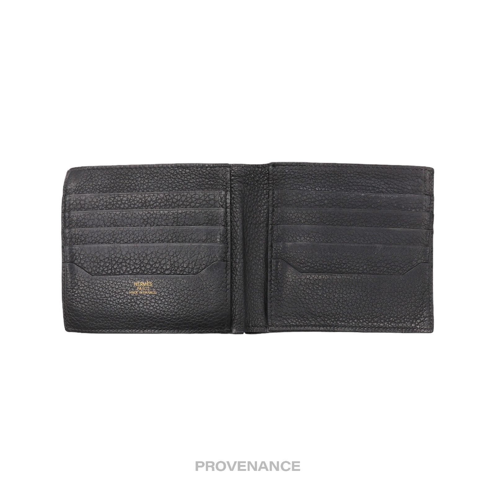 Hermes 🔴 Hermes 10CC Bifold Wallet - Black Chevre Leather Size ONE SIZE - 6 Thumbnail