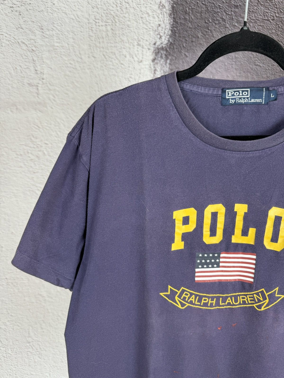 Polo Ralph Lauren × Vintage Polo Ralph Lauren vintage 90s faded distressed big logo tee Size US L / EU 52-54 / 3 - 3 Thumbnail