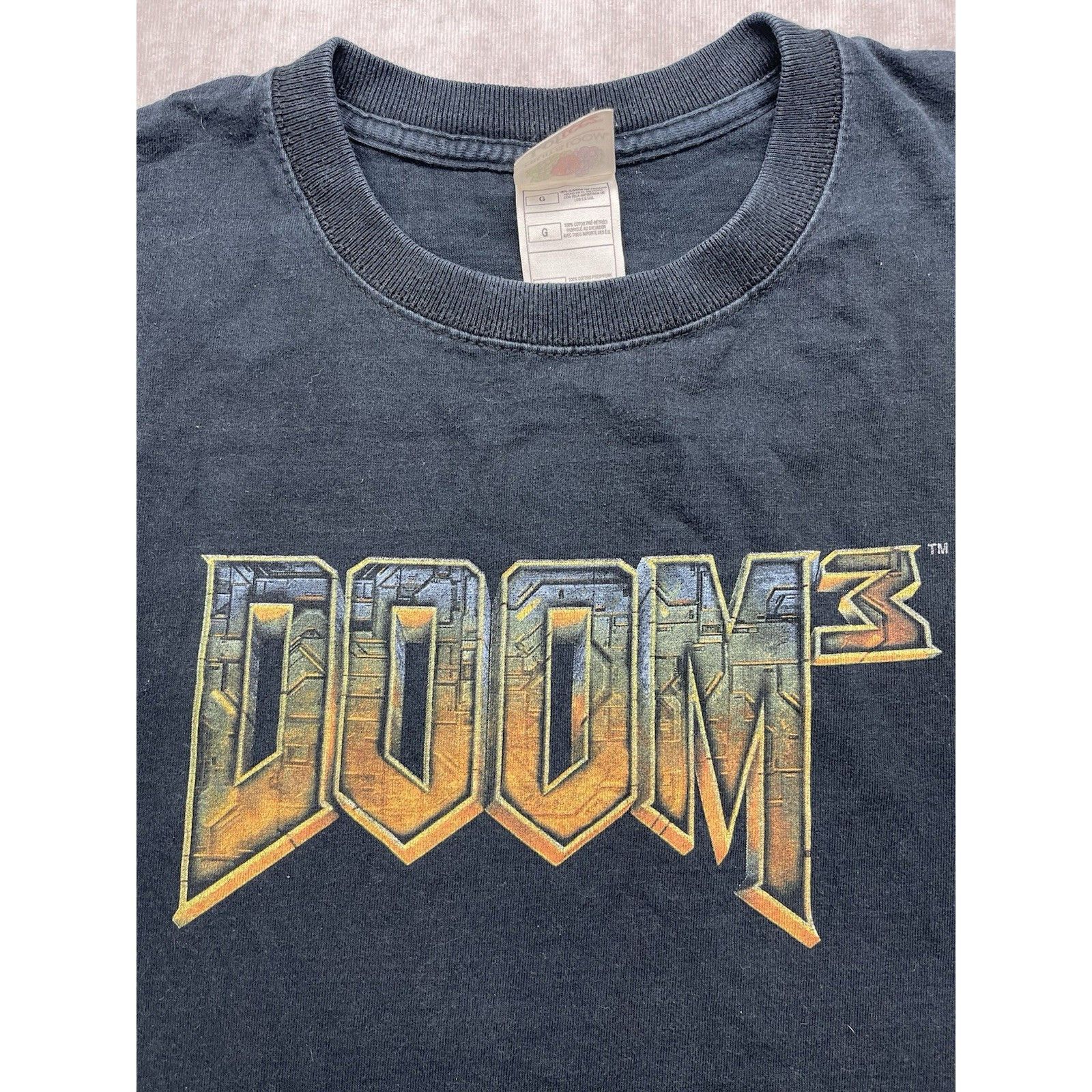 Fruit Of The Loom Vtg 2004 DOOM 3 id Software Promo T-Shirt Black Fruit of the Size US L / EU 52-54 / 3 - 2 Thumbnail
