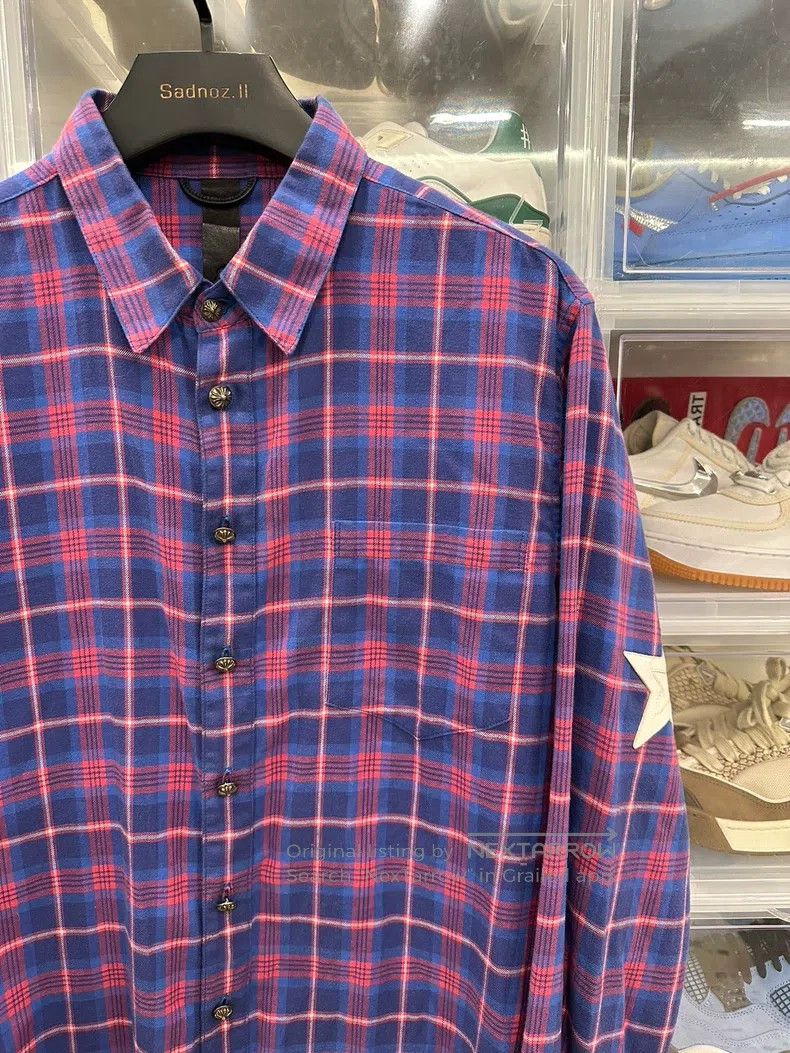 Chrome Hearts CHROME HEARTS Size XL Star patch plaid shirt Size US XL / EU 56 / 4 - 2 Thumbnail