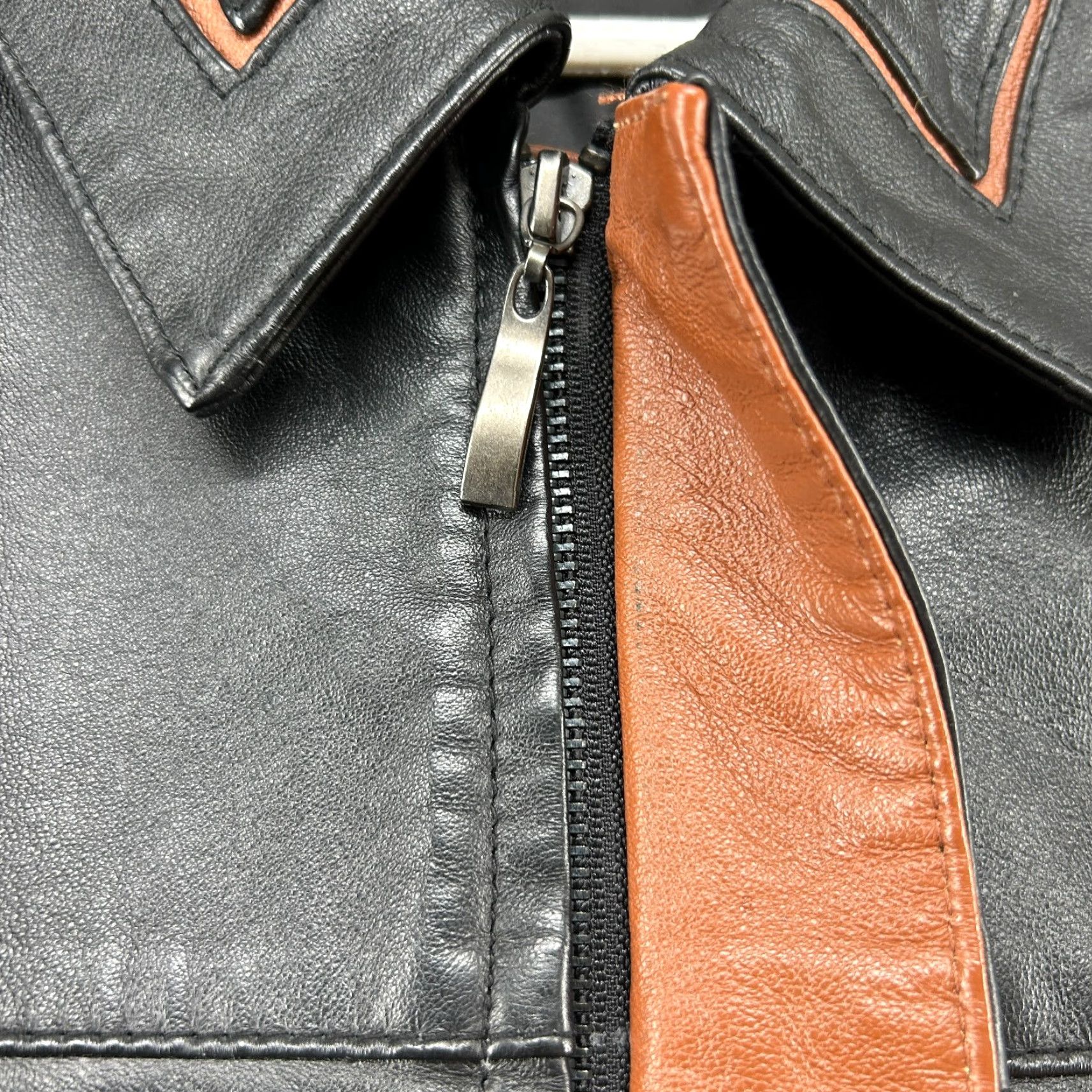 Nikon VINTAGE Niko Leather Jacket Mens XL Black Full Zip Solid 90s Jacket Size US XL / EU 56 / 4 - 4 Thumbnail