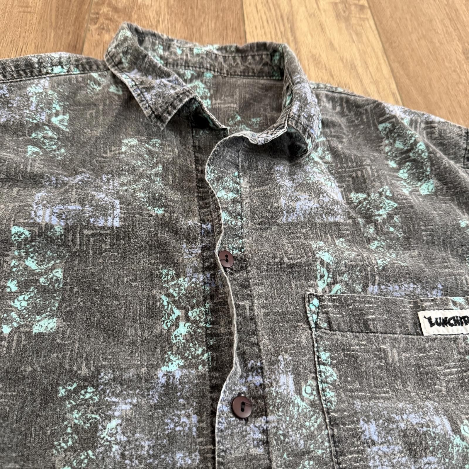 Other Vintage 90s Geometric Art Button Shirt Lunch Break AOP Size US L / EU 52-54 / 3 - 3 Thumbnail