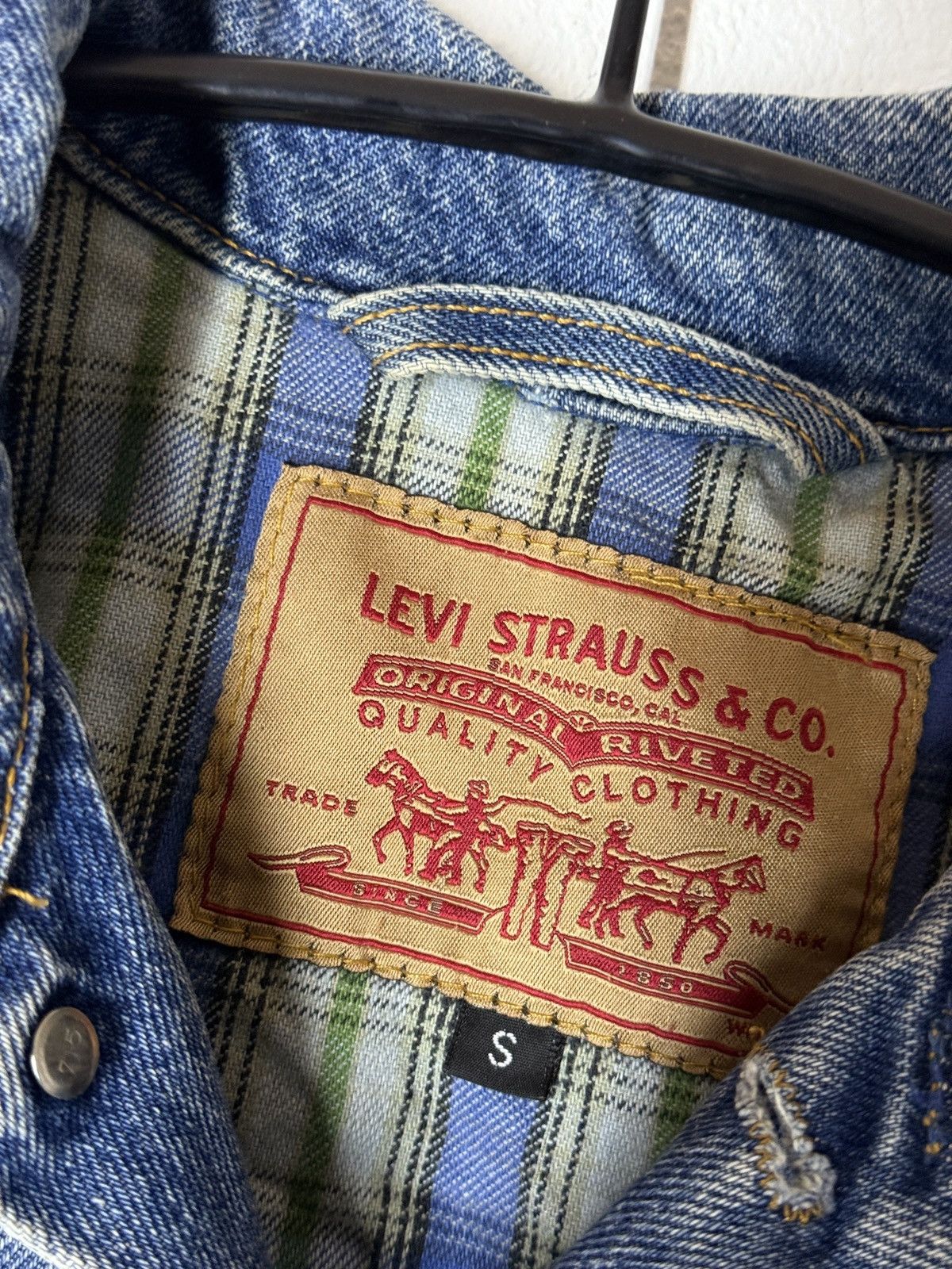 Levi's Vintage 1989 Levi's Denim Jacket Flennel Lined made in USA Size US S / EU 44-46 / 1 - 6 Thumbnail
