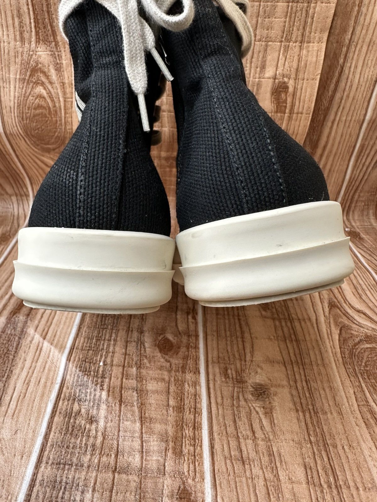 Rick Owens Rick Owens DRKSHDW Canvas Ramones Black Milk hightops Size US 6.5 / IT 36.5 - 15 Thumbnail