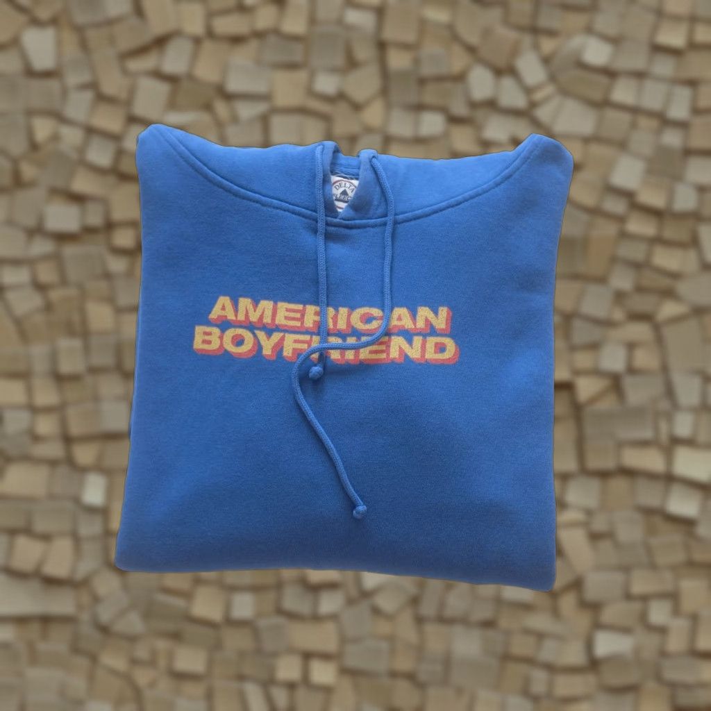 Delta VINTAGE Delta Hoodie Sweatshirt XL Men Blue Graphic 90s 00s American Boyfriend Pullover Size US XL / EU 56 / 4 - 1 Thumbnail