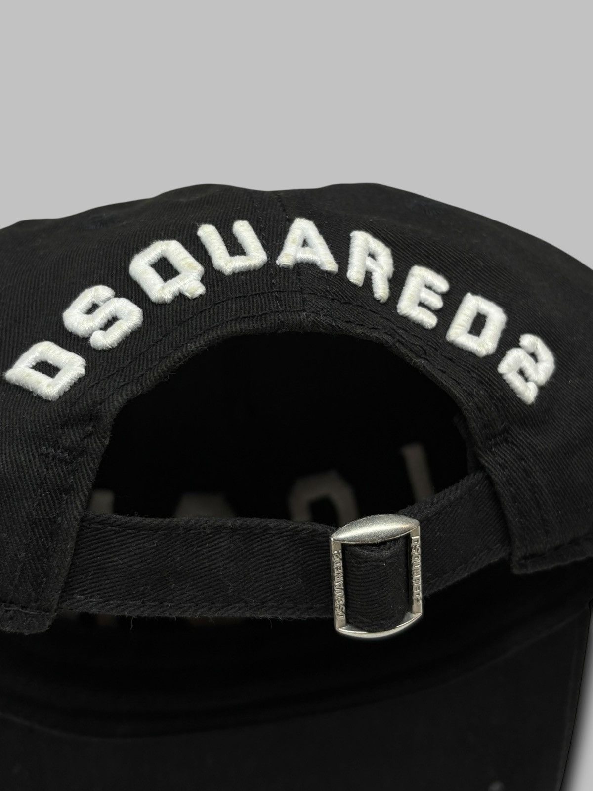Dsquared2 DSQUARED 2 ICON BLACK BASEBALL CAP DISTRESSED Y2k STYLE Size ONE SIZE - 4 Thumbnail