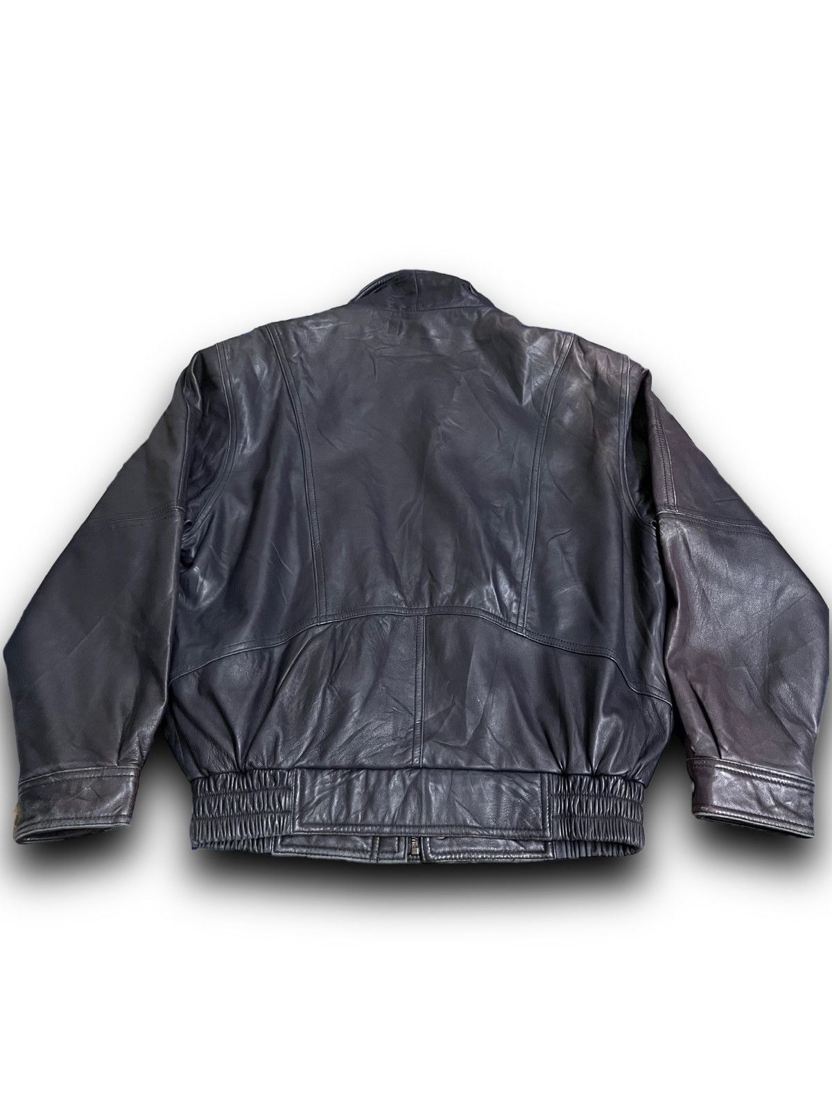 If Six Was Nine Vintage Italian Brand Leather Aviator Mafia Style Jacket Size US L / EU 52-54 / 3 - 11 Thumbnail