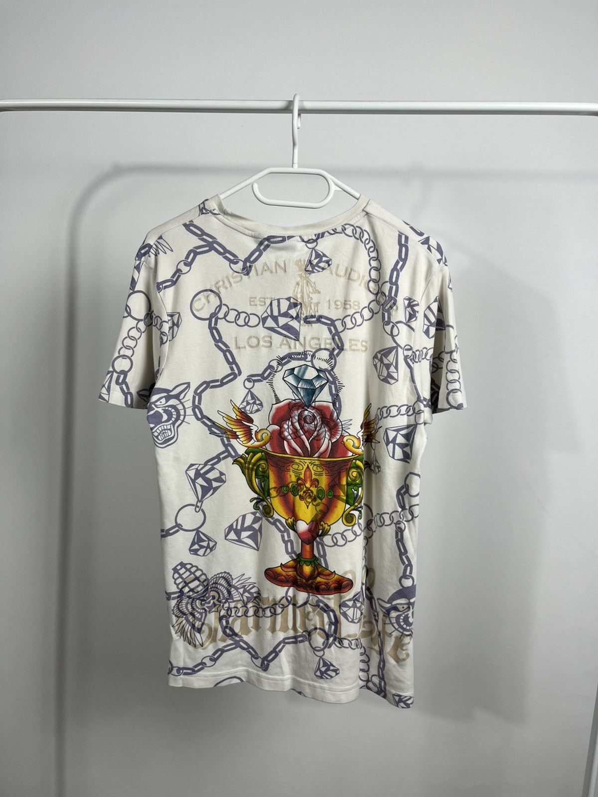 Christian Audigier Christian Audigier Skull Chain Graphic T-Shirt Women’s S Size M / US 6-8 / IT 42-44 - 14 Thumbnail