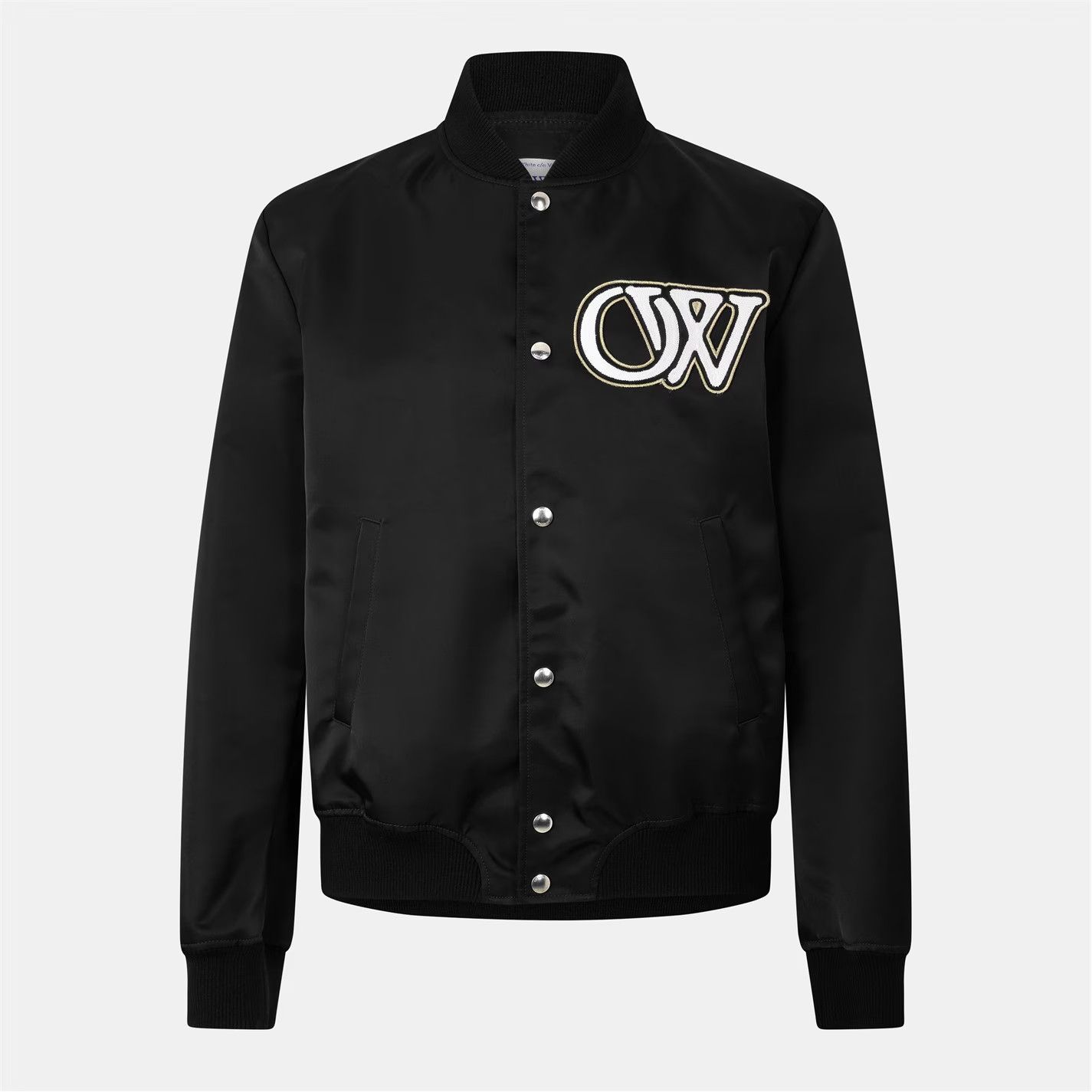 Off-White o1g2r1mq0326 Monogram Bomber Jacket in Black Size US M / EU 48-50 / 2 - 1 Thumbnail