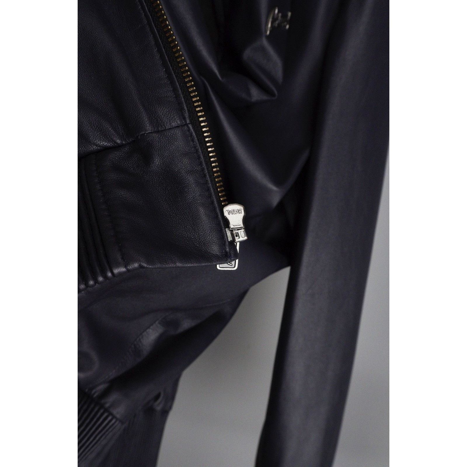 Brioni Brioni dark blue leather jacket Size US XL / EU 56 / 4 - 11 Thumbnail