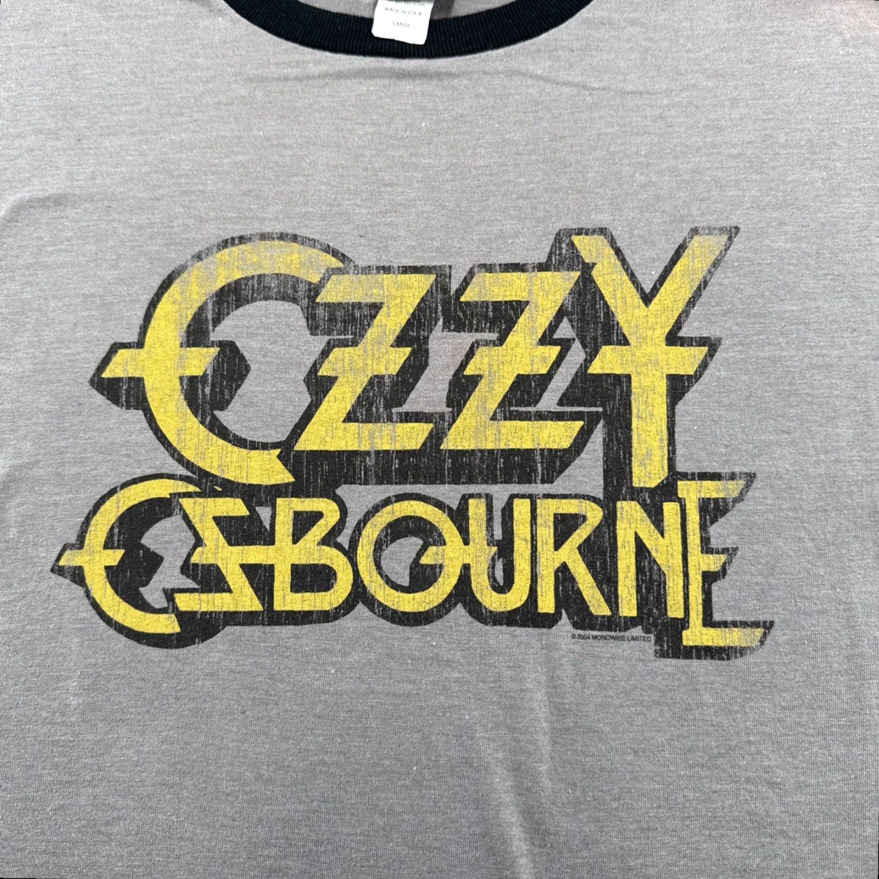 Vintage VINTAGE Winterland Ozzy Ozbourne Ringer T-shirt Mens Size L Gray Graphic Print Short Sleeve Crew Neck 2004 90s Grunge Rock Band Tee Size US L / EU 52-54 / 3 - 2 Thumbnail