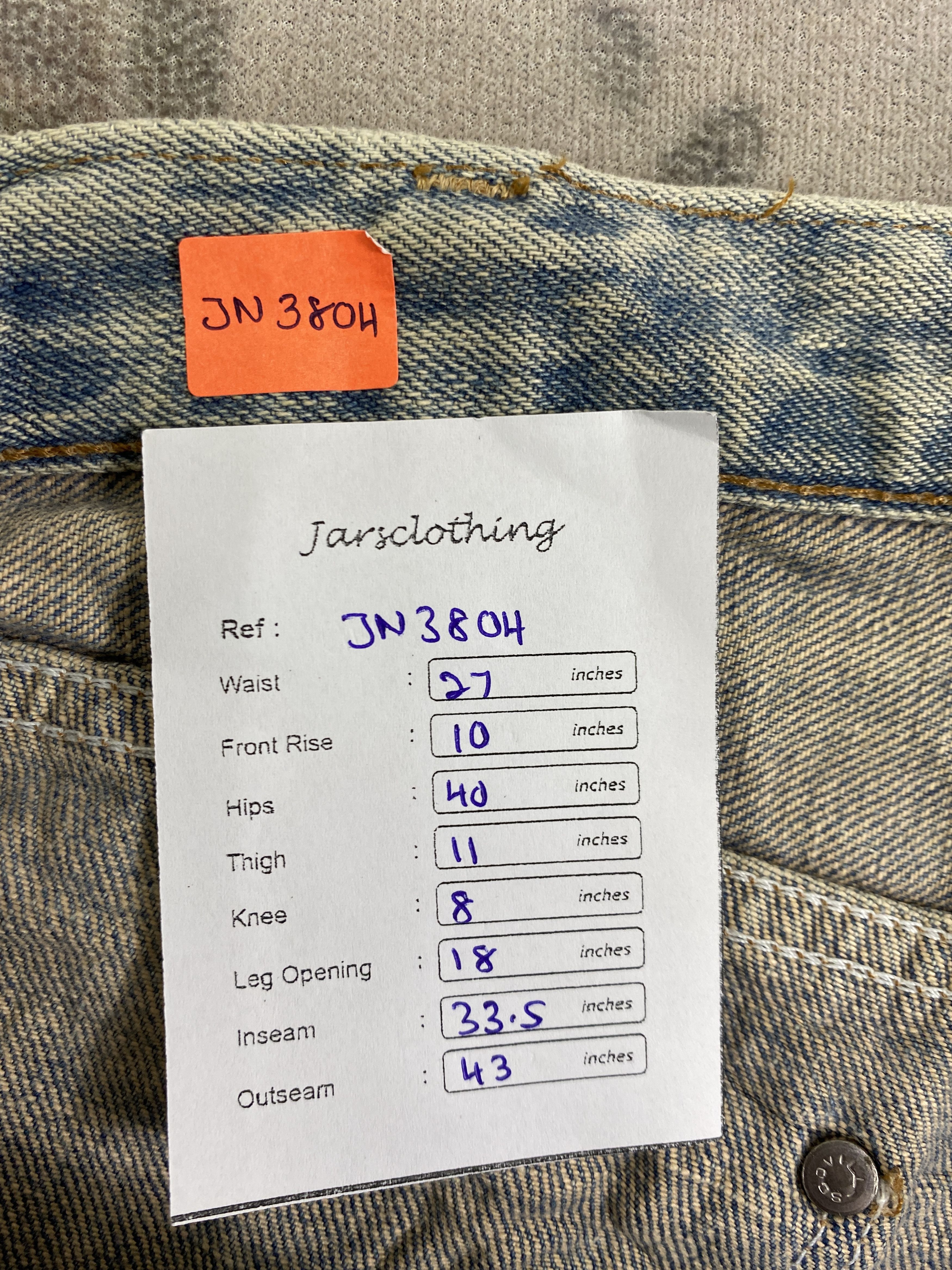 Japanese Brand Vintage Wrangler Flare Jeans 27x33.5 Denim- JN3804 Size US 27 - 8 Thumbnail