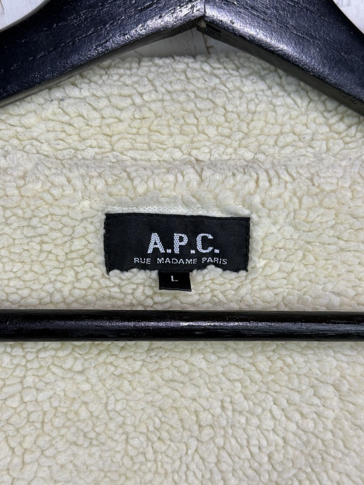 A.P.C. APC Shearling Ribbed Corduroy Sherpa Jacket Size L Beige Size US L / EU 52-54 / 3 - 9 Thumbnail