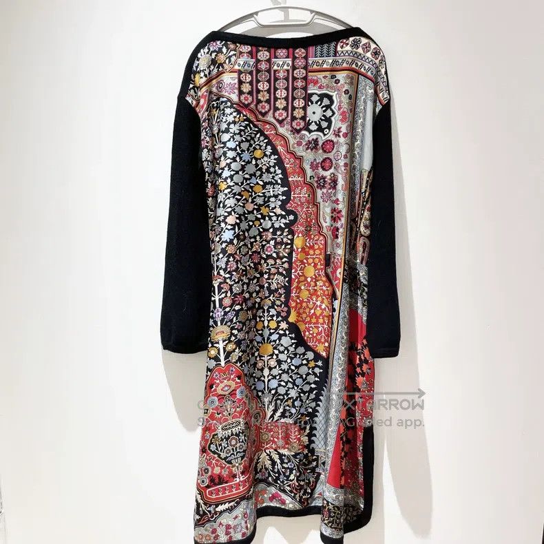 Hermes Hermes Patchwork floral long-sleeved silk dress Size XS / US 0-2 / IT 36-38 - 2 Thumbnail