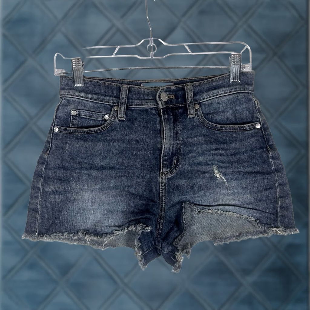 Vintage Victoria's Secret PINK Women's Jeans Shorts Size 2 Distressed Denim Cut-Off Blue Size 26" / US 2 / IT 38 - 1 Thumbnail