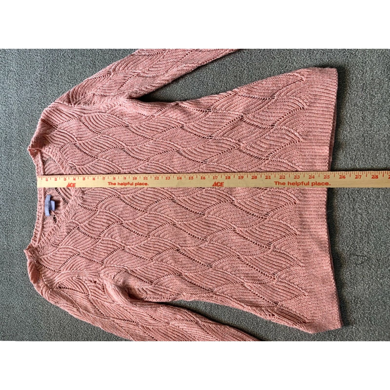 Vintage Laura Scott Sweater Women’s Large Long Sleeve Pink Knit Pullover Size L / US 10 / IT 46 - 4 Thumbnail
