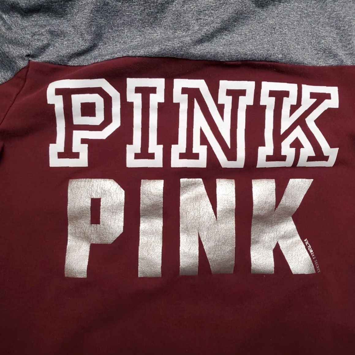 Pinko VINTAGE Pink Victorias Secret Hoodie Women S Maroon Dog Long Sleeve Full Zip Sweatshirt Size S / US 4 / IT 40 - 6 Thumbnail